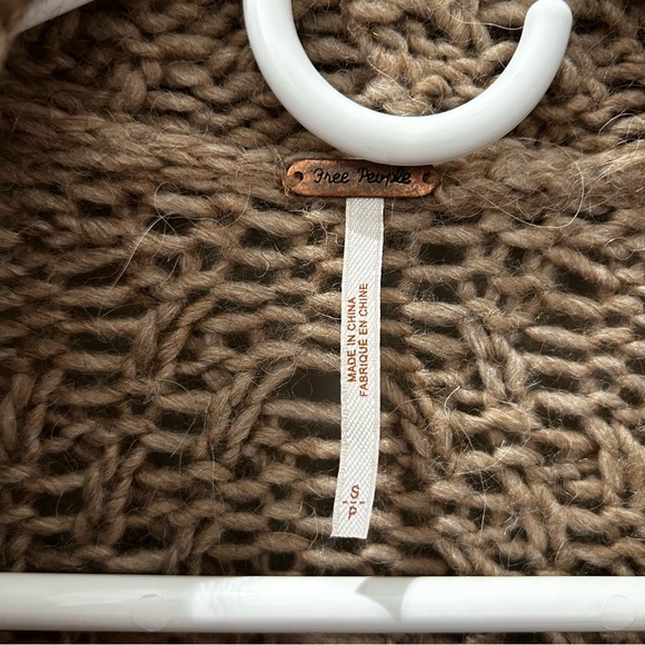 Free People Buttermilk Open Front  Wool Blend Cardigan-Sm - Picture 2 of 6